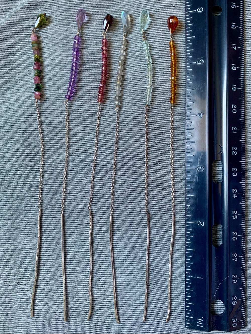 Chan Luu Threader Earrings - Tourmaline - Picture 10 of 10